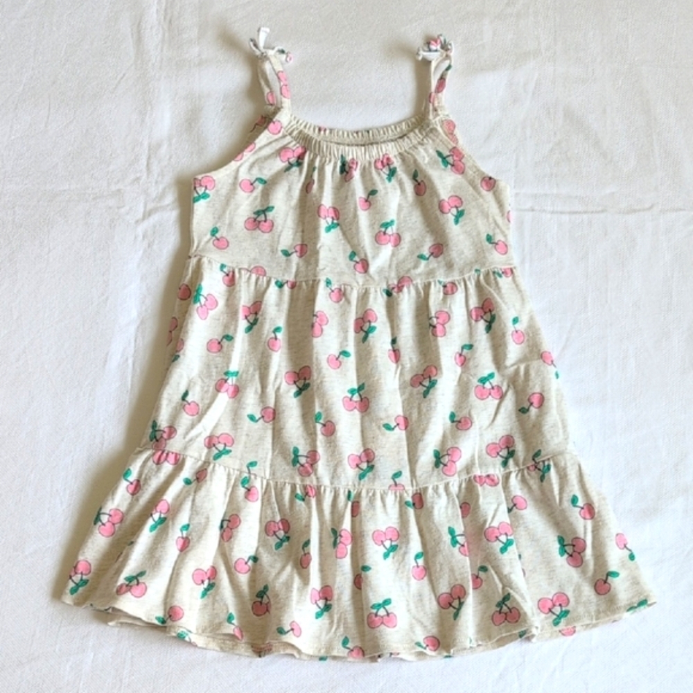 george cherry print tiered sun dress 4T toddler girls